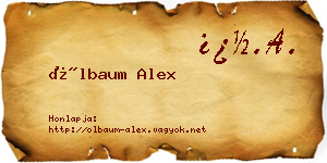 Ölbaum Alex névjegykártya